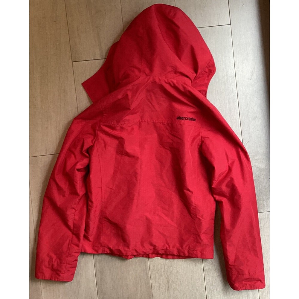 Abercrombie Boy Youth Jacket The A&F all-season weather warrior  Sz XL red Hood - Picture 8 of 10